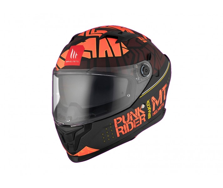 Casco MT Helmets Braker SV Punk Rider Naranja Negro Mate |1346A711533|