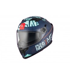 Casco MT Helmets Braker SV Punk Rider Azul Brillo |1346A712713|