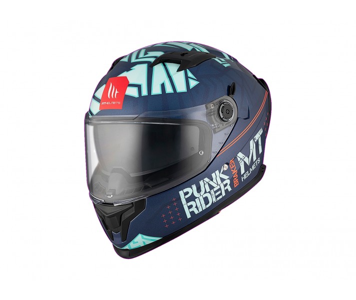 Casco MT Helmets Braker SV Punk Rider Azul Brillo |1346A712713|