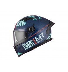 Casco MT Helmets Braker SV Punk Rider Azul Brillo |1346A712713|