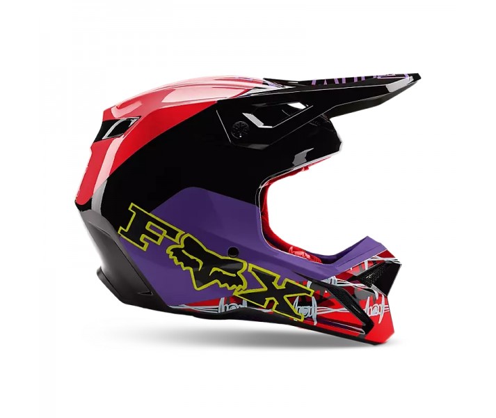 Casco Fox V1 Barbed Wire Se Negro Rojo |30435-017|