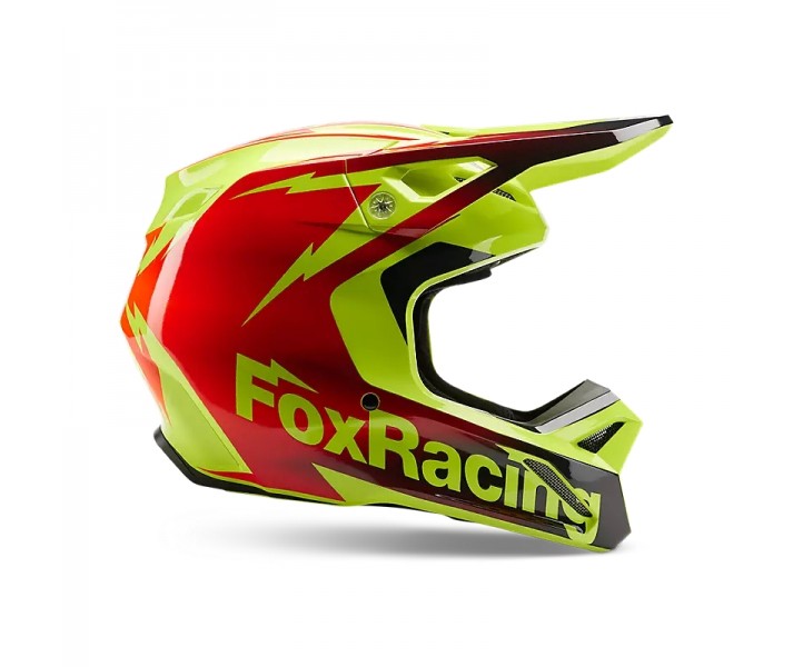 Casco Fox Infantil V1 Statk Rojo Amarillo |30484-080|