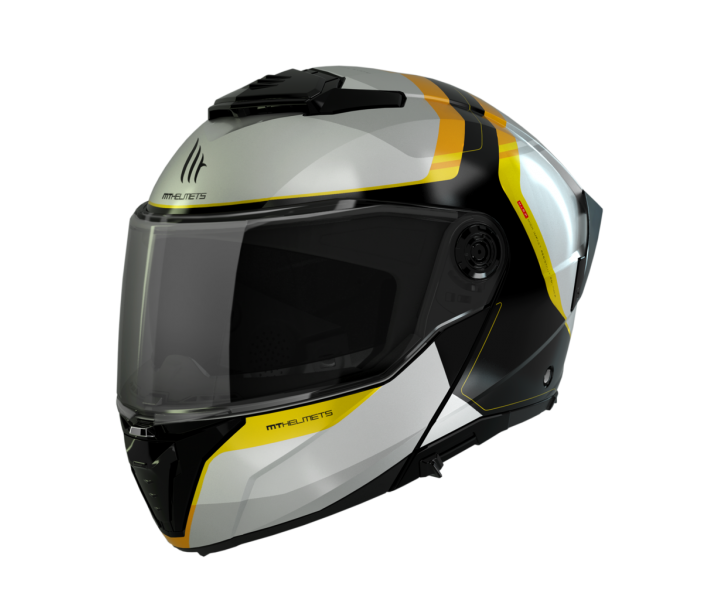 Casco MT Atom 2 Sv Emalla B3 Gris Negro Amarillo |1335B23131|