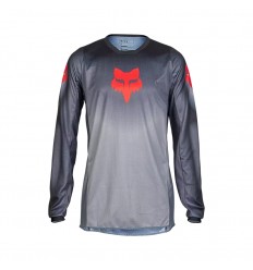 Camiseta Técnica Fox 180 Interfere Gris Rojo |32053-037|