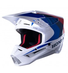 Casco Alpinestars Honda S-M5 Blanco Azul Rojo Glossy |8308023-2217|