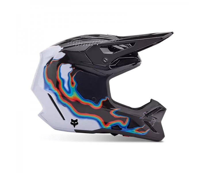 Casco Fox V3 Rs Scans Blanco Negro |32042-058|
