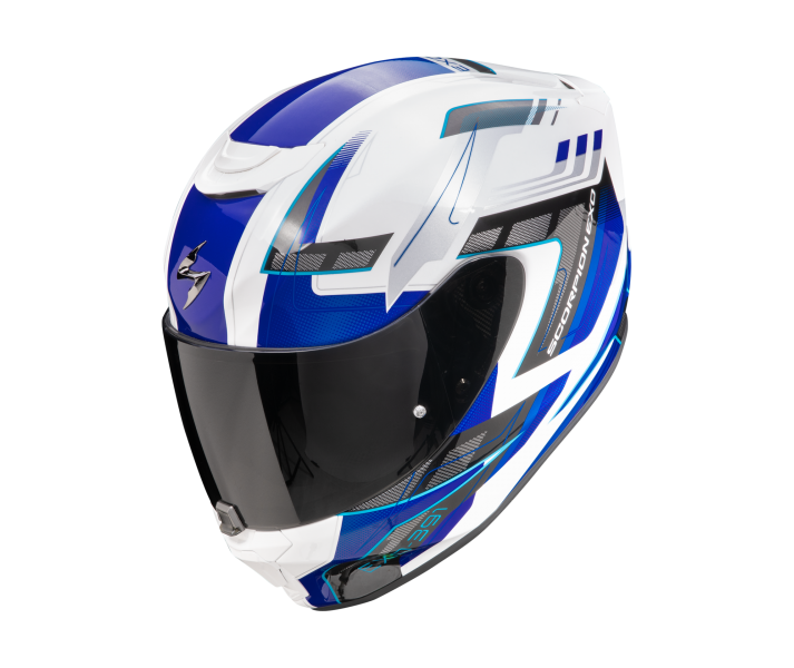 Casco Scorpion Exo-391 Captor Blanco Azul |139-469-74|