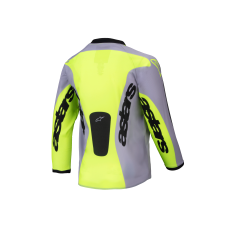 Camiseta Alpinestars Infantil Racer Veil Gris Amarillo Fluor |3730125-9157|