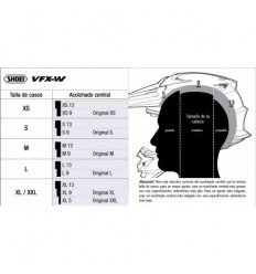 Recambio Shoei Acolchado Central Vfx-W