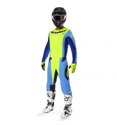 Traje Alpinestars Techstar Melt Amarillo Azul Fluor