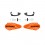 Guardamanos Lineal Acerbis Vented Naranja Negro |0026542.209|