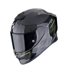 Casco Scorpion Exo-R1 Evo Carbon Air Cynergy Negro Amarillo Fluor