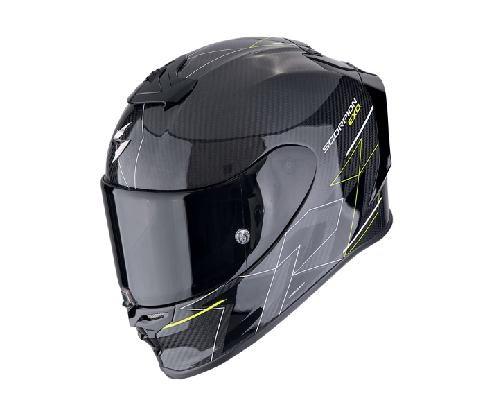 Casco Scorpion Exo-R1 Evo Carbon Air Cynergy Negro Amarillo Fluor