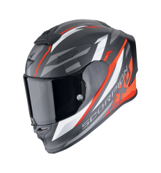 Casco Scorpion Exo-R1 Evo Carbon Air Runner Negro Mate Rojo |110-506-24|