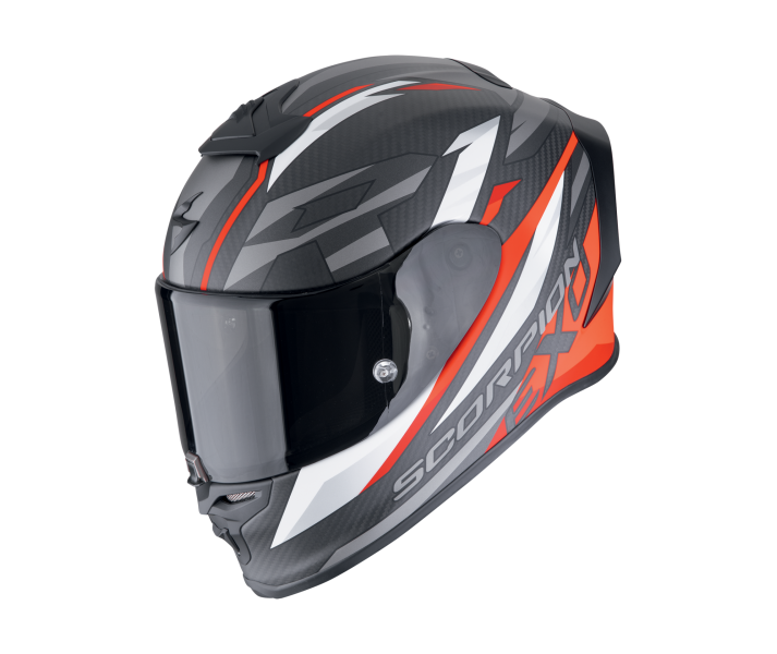 Casco Scorpion Exo-R1 Evo Carbon Air Runner Negro Mate Rojo |110-506-24|