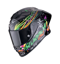 Casco Scorpion Exo-R1 Evo II Air Savage Negro Verde Naranja |111-505-161|