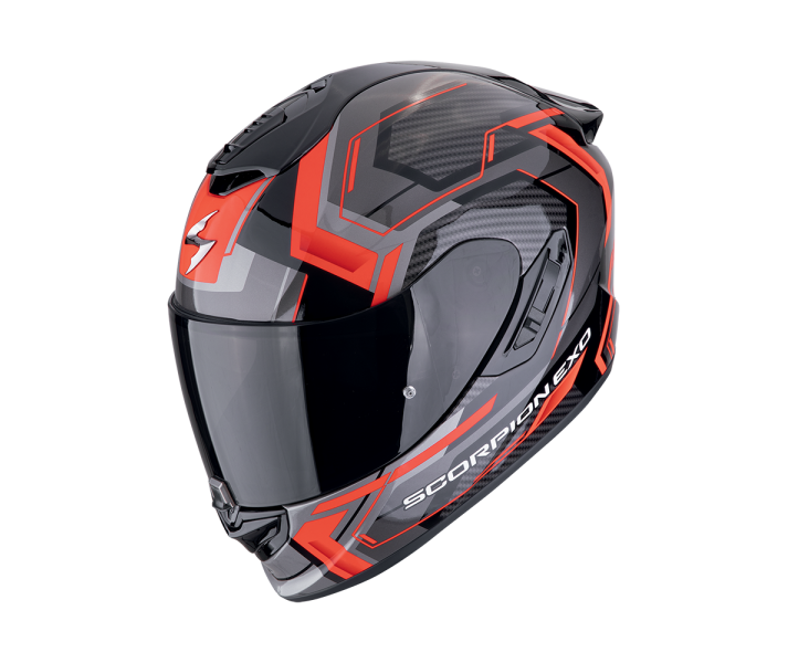 Casco Scorpion Exo-1400 Evo II Air Linart Negro Rojo |140-489-24|