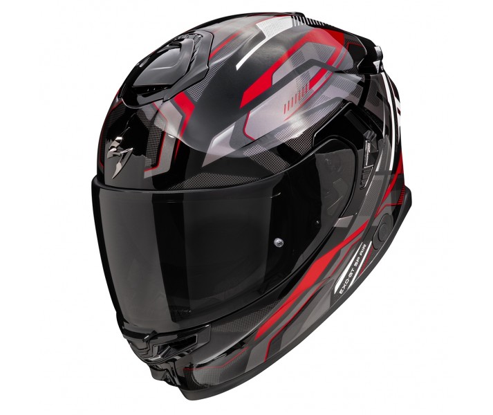 Casco Scorpion Exo-Gt Sp Air Augusta Negro Gris Rojo |150-465-339|