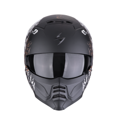 Casco Scorpion Exo-Combat II Genesis Negro Mate Blanco Oro |182-485-353|