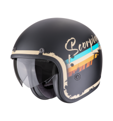 Casco Scorpion Belfast Evo Adonis Negro Mate Beige |78-497-363|