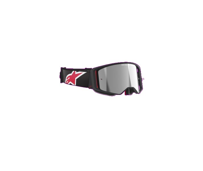 Máscara Alpinestars Supertech Corp Negro Rojo Espejo Plata |5100325-1434|
