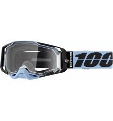 Máscara 100% Armega Petros Azul Negro Lente Transparente