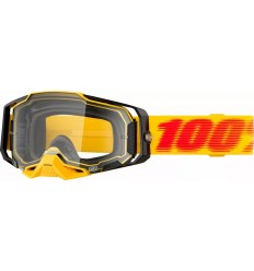 Máscara 100% Armega Tetsu Negro Naranja Lente Transparente