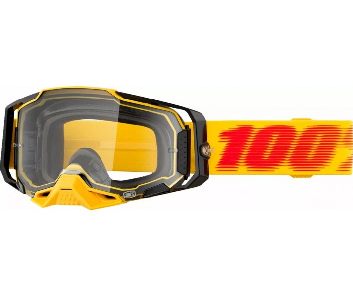 Máscara 100% Armega Tetsu Negro Naranja Lente Transparente