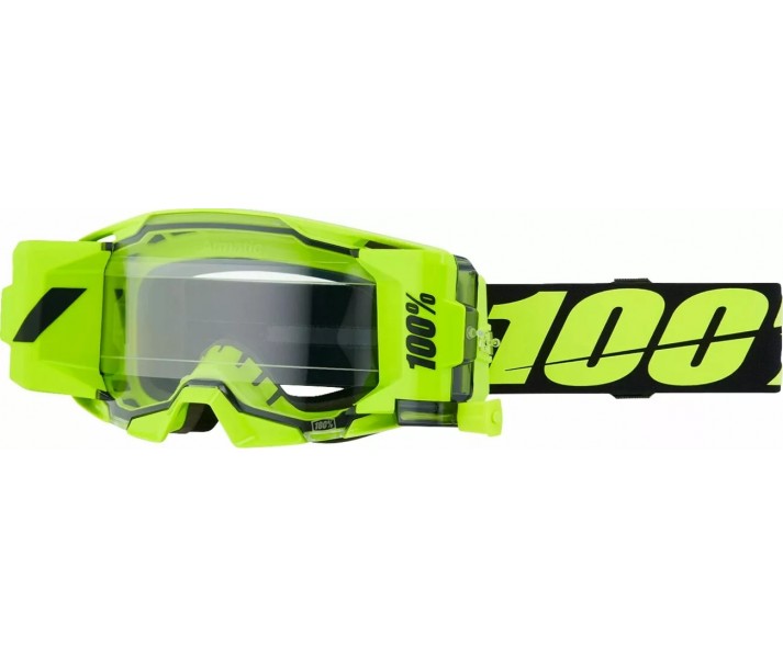 Máscara 100% Armatic Forecast Amarillo Fluor Lente Transparente