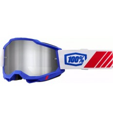 Máscara 100% Accuri 2 Kolby Azul Blanco Rojo Lente Plateada