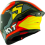 Casco Kyt Tt-Revo Flux Rojo Gris Amarillo |Y6TR0008|
