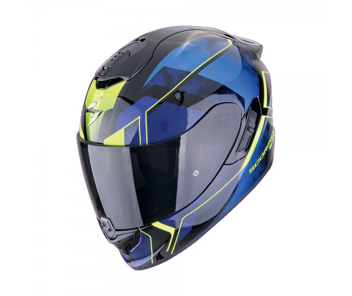 Casco Scorpion EXO-1400 Evo II Air Intensio Negro Azul EXPOSICIÓN |140-486-66|