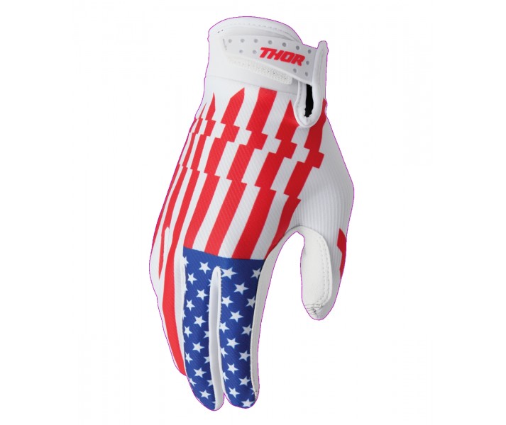 Guantes Thor Launchmode Patriot Azul Rojo Blanco |33308206|