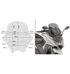 Parabrisas Givi Kymco AK 550 ETS (17 - 24) Ahumado |D6110S|