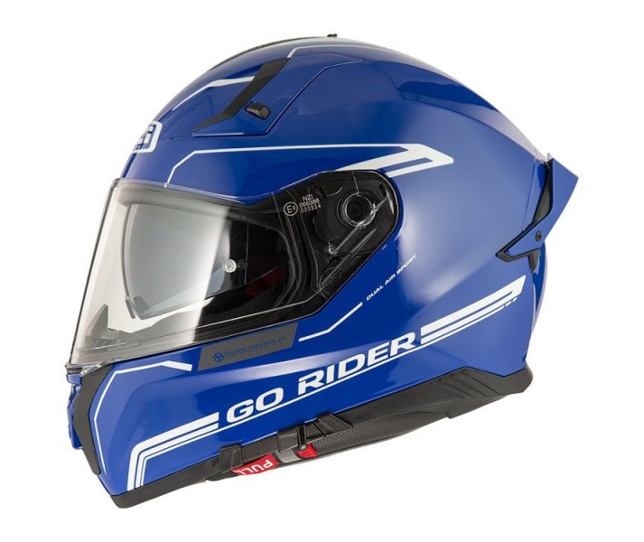 Casco Nzi Go Rider Stream Duo Solid Azul Brillo |150337A421|