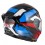 Casco Nzi Go Rider Duo Quadri Negro Rojo Azul Brillo |150336A415|