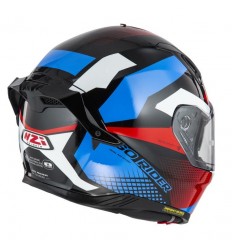 Casco Nzi Go Rider Duo Quadri Negro Rojo Azul Brillo |150336A415|