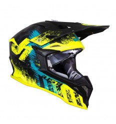Casco Just1 J-39 Storm Negro Amarillo Fluor Azul |60600402910090|