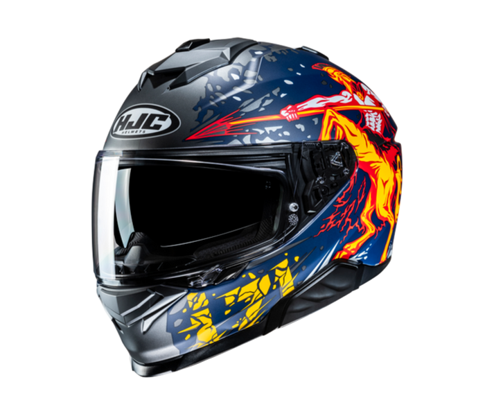 Casco Hjc I71 Taurus Gris Azul Naranja |15717106|