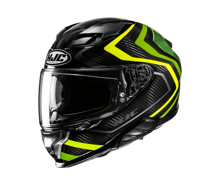 Casco Hjc F71 Carbon Nevio Negro Amarillo Fluor