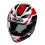 Casco Hjc F71 Tozz Negro Blanco Rojo |15990106|