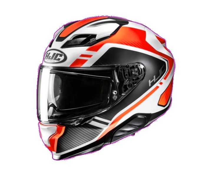 Casco Hjc F71 Tozz Negro Blanco Naranja |15997606|