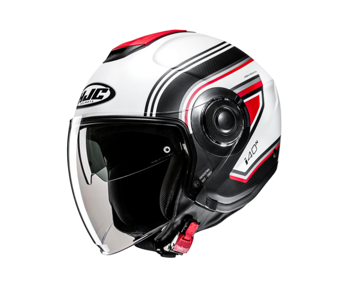 Casco Hjc I40N Linia Blanco Negro Rojo |17157106|
