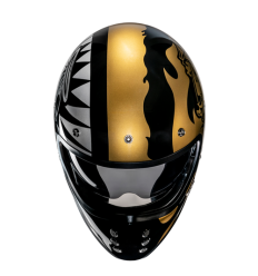 Casco Hjc V60 Flame Negro Gris Dorado |17470906|