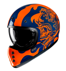 Casco Hjc V60 Flame Naranja Azul |17472706|