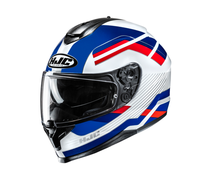 Casco Hjc C70N Belis Blanco Azul Rojo |18472106|