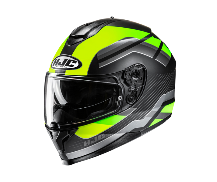 Casco Hjc C70N Belis Negro Gris Verde |18477306|