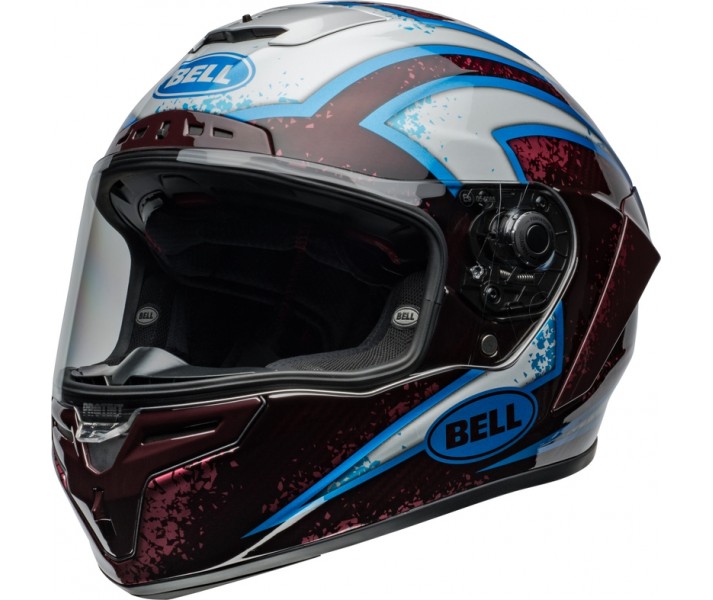 Casco Bell Race Star Dlx Flex Xenon Gloss Rojo Plata |8008957009|