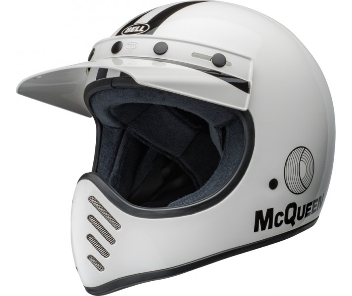 Casco Bell Moto 3 Steve McQueen Blanco brillo Negro |8008976001|