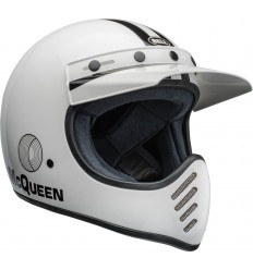 Casco Bell Moto 3 Steve McQueen Blanco brillo Negro |8008976001|